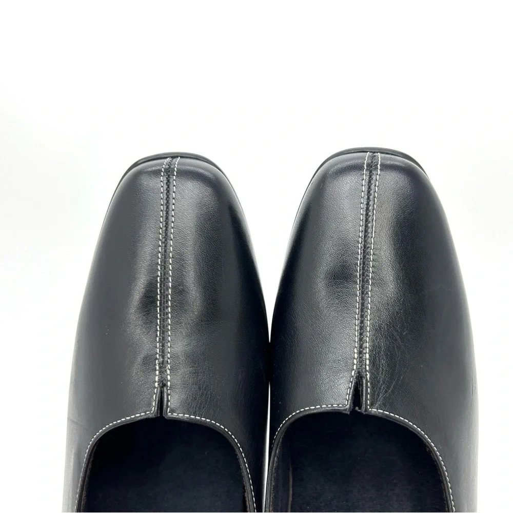 Munro American Black Leather Heels ** Size 7 Narrow *** Pumps New Shoes Comfort
